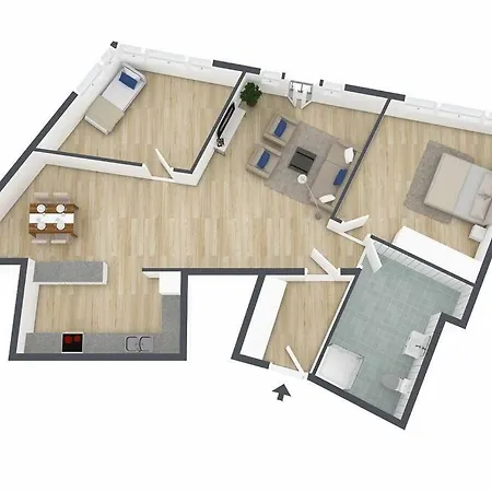 아파트 Spacious, Modern Apt, Central Location, Sleeps 7 베르겐